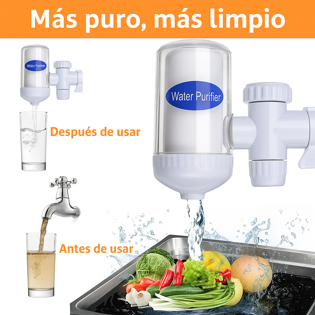 💧Filtro de Agua para Grifo – Agua Pura al Instante